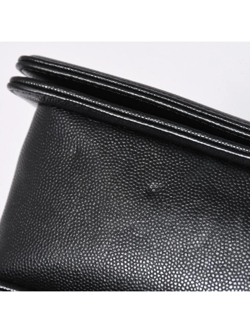 Chanel Boy Chain Shoulder Bag Chevron V-stitch CC Logo Black